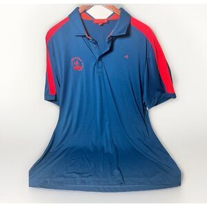 Redvanly Polo Shirt Mens Blue XL Golf Performance Stretch Logo Payne Stewart.  Q